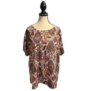 DR2 Paisley Print Blouse – Size XL